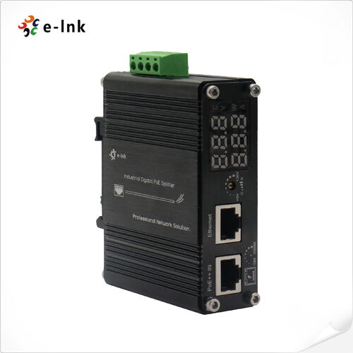 Latest company news about E-link lancia il splitter industrial Gigabit 802.3bt PoE++ con display a LED e tensione di uscita regolabile