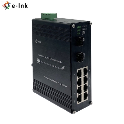 Gigabit industriale di alluminio del porto 10/100/1000Base-T 2 1000BASE-X del porto del commutatore 8 di Ethernet