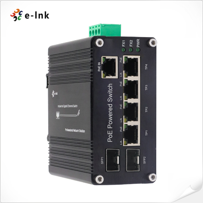 Il PoE industriale ha alimentato il porto 10 100 del commutatore 5 di Ethernet 1000T + 2 porto 100 1000X SFP