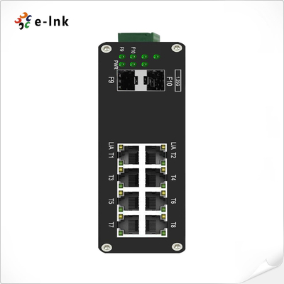 Switch Ethernet gestito Industrial 8 Port 10/100/1000T Gigabit a 2-Port 1000X Fibra SFP