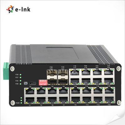 Din Rail Managed Switch 24 Port 10/100/1000T 802.3at PoE a 4-Port 1000X Gigabit SFP all'ingrosso
