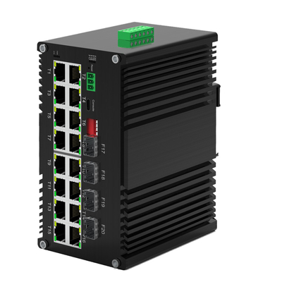Industrial Gigabit Managed Switch 16 Port 10/100/1000T 802.3at PoE con 4 porte 1000X SFP