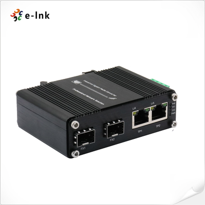Commutazione Ethernet industriale da 2 porte 10/100/1000T a 2 porte 10/100/1000X Fibra SFP