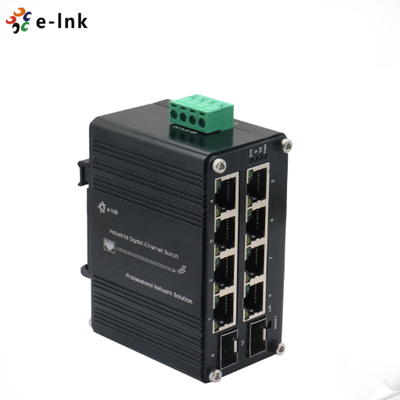 Mini switch Ethernet gestito industriale a 8 porte 10/100/1000T + 2 porte 100/1000X SFP