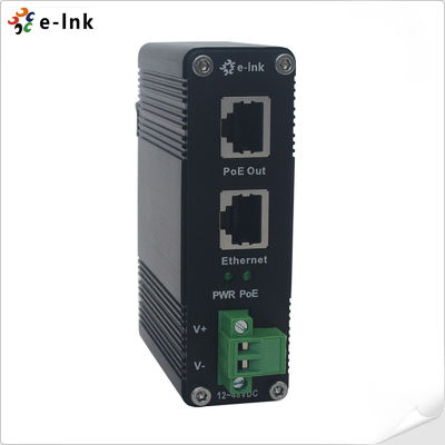 12~48V corrente continua Input Industrial Gigabit PoE+ Injector