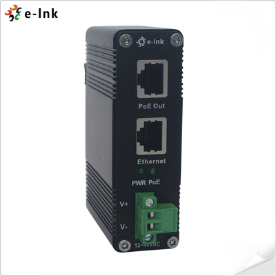 12~48V corrente continua Input Industrial Gigabit PoE+ Injector