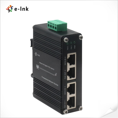 Iniezione di potenza 12~48VDC Industrial 2-Port Gigabit PoE+