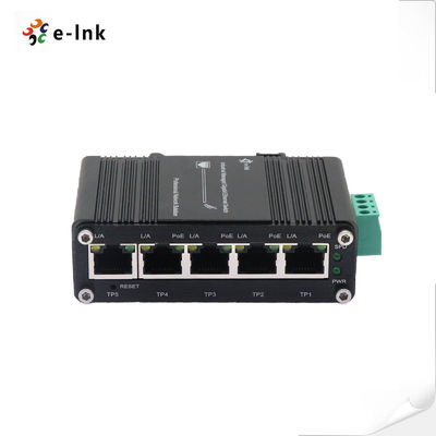 Mini Industrial Managed 4-Port 10/100/1000BASE-T 802.3at PoE + 1-Port 10/100/1000T Ethernet Switch