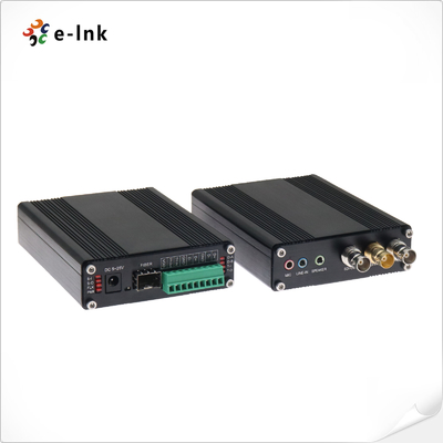 1Ch bidirezionale 3G-SDI con loop-out + 1Ch Tally + 2Ch bidirezionale RS485 o RS422 + 2Ch stereo audio + 1Ch microfono su convertitore a fibra