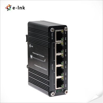 Industrial 1-Port 802.3bt PoE++ a 4-Port 802.3af/a Gigabit PoE Extender