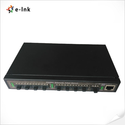 8x100M porte SFP + 1x1000M porta SFP / porta TP (Combo) uplink Fiber Switch