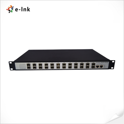 Switch non gestito a 24 porte SFP 100Base-FX + 2 porte 10/100/1000-TX