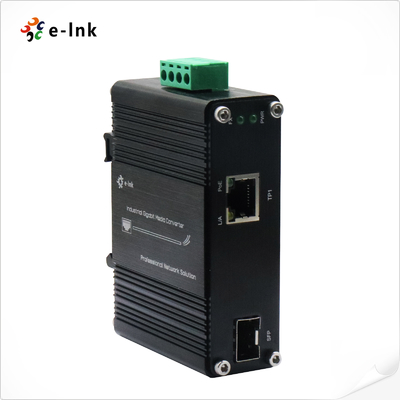 Mini Industrial 100/1000BASE-X SFP a 10/100/1000BASE-T 30W PoE+ Media Converter
