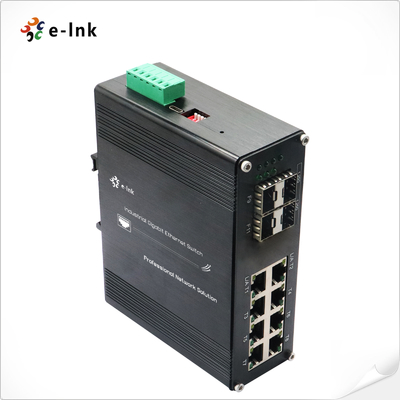 Switch Ethernet gestito industriale L2+ a 8 porte 10/100/1000T + 4 porte 1000X SFP