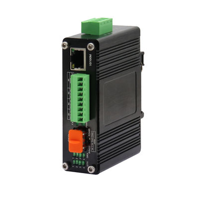 Mini Industrial 10/100Base-T a 100Base-X SFP Fiber Ethernet Media Converter con 1Ch RS232/RS485/RS422
