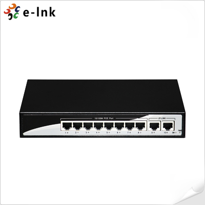 Switch Ethernet a 8 porte 10/100BASE-T PoE e 2 porte 100BASE-T Uplink