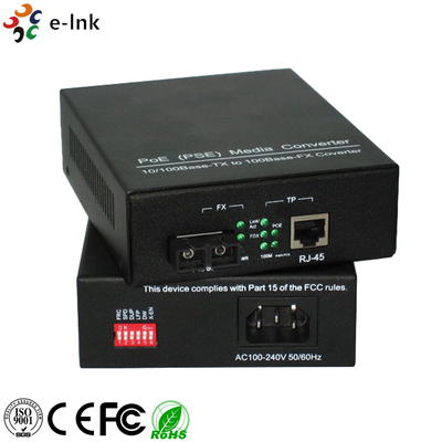 Convertitore Media PoE(PSE) 10/100Base-TX a 100Base-FX