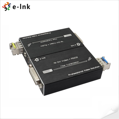 Mini estensore a fibra ottica 4K DVI con audio stereo
