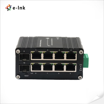 Mini switch Ethernet gestito industriale a 8 porte 10/100/1000T + 2 porte 100/1000X SFP