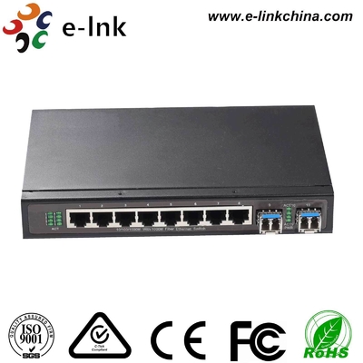 8 porte gestite 10/100/1000M Gigabit Switch con 2 slot SFP