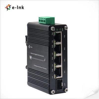 quality Mini switch industriale 4 porte 10/100/1000BASE-T 802.3at PoE + 1 porta Ethernet 10/100/1000T factory