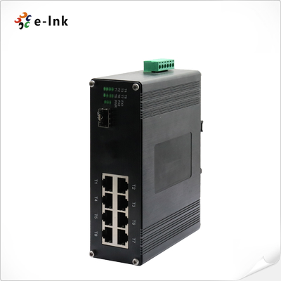 Switch industriale 8 porte 10/100/1000T 802.3bt PoE + 1 porta Ethernet 100/1000Base-X