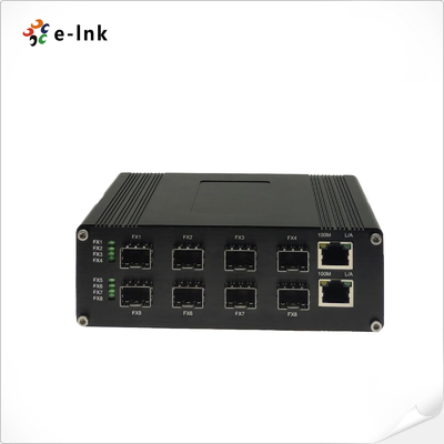Commutatore ottico SFP a 2 porte industriale 10/100/1000Base-T + 8 porte 1000BASE-X