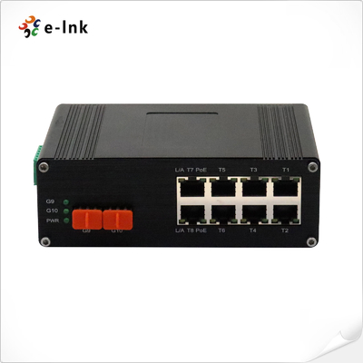 Switch Ethernet industriale a 8 porte 10/100/1000M/2.5G 802.3bt PoE + 2 porte 10G SFP+