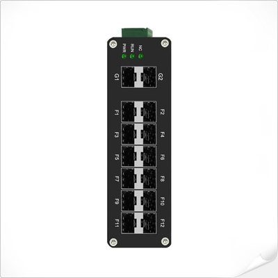 Switch in fibra industriale L2+ gestito a 12 porte 1000X SFP + 2 porte 1000X SFP in fibra