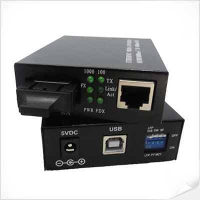 USB 10/100Base-TX a 100Base-FX Ethernet Media Converter