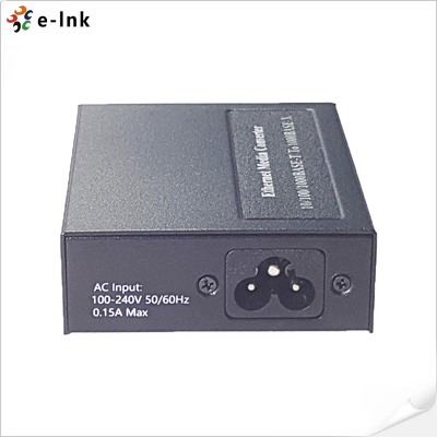2x10/100/1000BASE-T a 1x100/1000BASE-X SFP Media Converter con alimentazione integrata