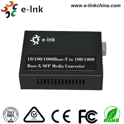 Convertitore di media SFP 10/100/1000BASE-T a 100/1000BASE-X con ingresso alimentazione 48VDC