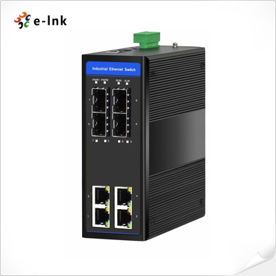 Il porto 10/100/1000T 802.3at di industriale 4 PoE + 4 porto 100/1000X SFP ha diretto il commutatore di Ethernet