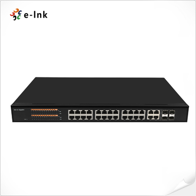 Switch Ethernet combo SFP 10/100/1000T a 24 porte gestite, 802.3at PoE + 4 porte 100/1000
