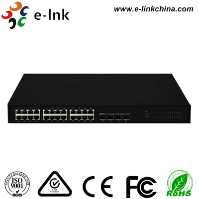 L3 gestito 24G + 4 10G SFP + Ethernet Switch