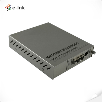 Convertitore di media in fibra ridondante 1-porta 10/100/1000Base-T + 2-porte 1000Base-SFP (1+1)
