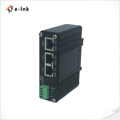 Separatore industriale di IEEE802.3af/at PoE con la funzione di commutatore di 2 porti, tensione in uscita 12VDC