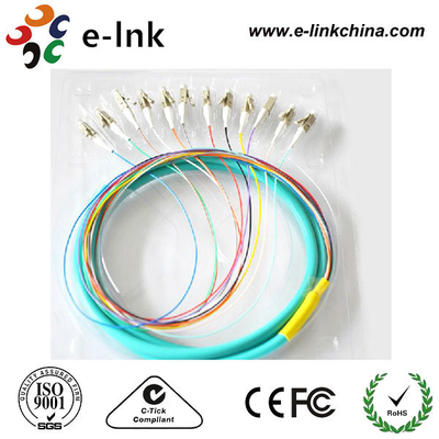 1 metro di 12 fibre multicolore Fanta-out OM3 LC pigtail