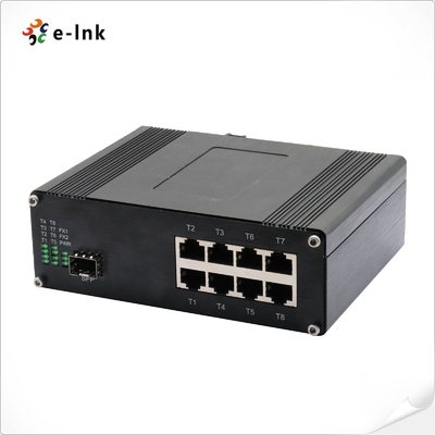 Switch industriale 8 porte 10/100/1000T 802.3at PoE + 1 porta Ethernet 100/1000Base-X