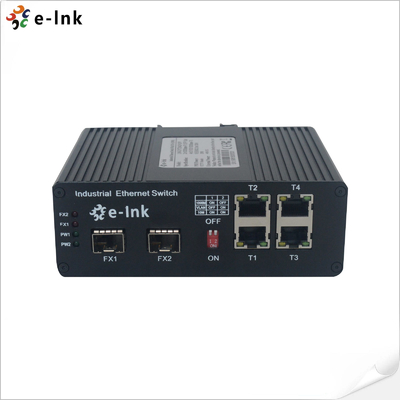 Interruttore PoE a 4 porte industriale 10/100/1000BASE-T + 2 porte 1000BASE-SFP 250m