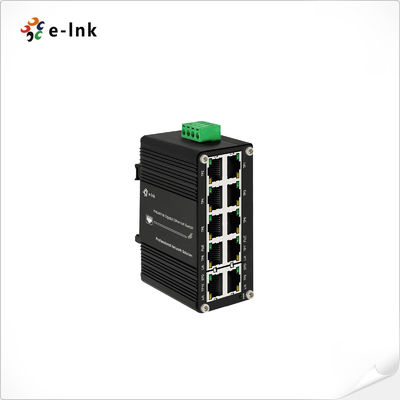 Mini Industrial 8-Port 10/100/1000T 802.3at PoE + 2-Port 10/100/1000T Compact Ethernet Switch Supporta l'installazione DIN-Rail