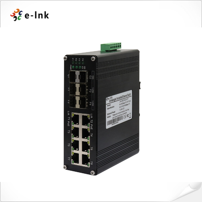 Switch industriale 8 porte 10/100/1000T 802.3at PoE + 4 porte 1G SFP + 2 porte 10G SFP+ Switch Ethernet
