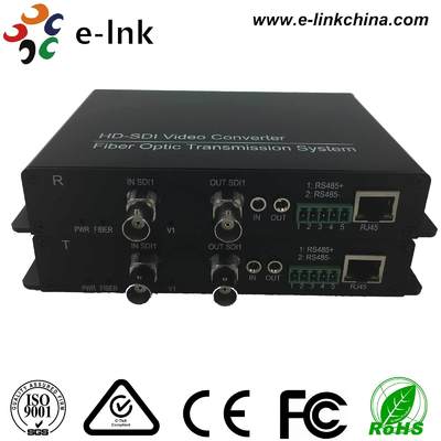 SD/HD/3G-SDI + RS485/RS422/RS232 Dati + Ethernet 10/100M su convertitore a fibra