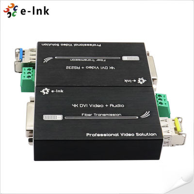 Mini 4K DVI Fiber Optic Extender con RS232 con distanza di trasmissione fino a 80 km su cavo a fibra