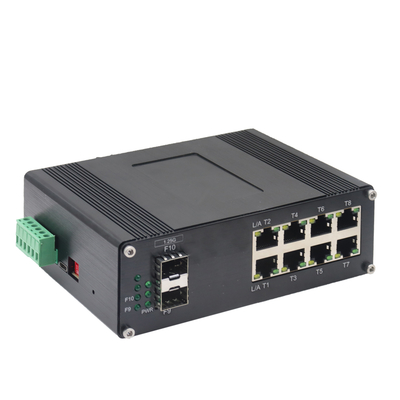Interruttore Ethernet gestito SFP a 8 porte industriali 10/100/1000T + 2 porte 1000X