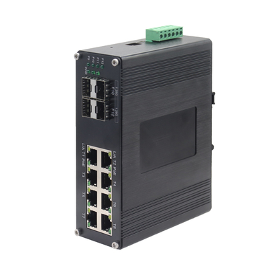 Switch Ethernet Managed SFP 1000X a 4 porte + PoE 802.3at 8 porte 10/100/1000T Industriale
