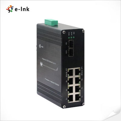 Switch Ethernet industriale a 8 porte 10/100/1000M/2.5G 802.3at PoE + 2 porte SFP+ 1.25G/2.5G/10G