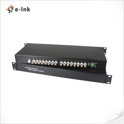 Trasmettitore e ricevitore a fibra ottica per video HD a 16 canali, supporta HD-AHD/CVI/TVI con risoluzione massima 720P, 1080P