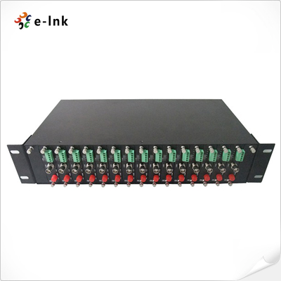 Rack convertitore video a 16 slot che supporta il funzionamento simultaneo di convertitori video di tipo scheda a 1 o 2 canali
