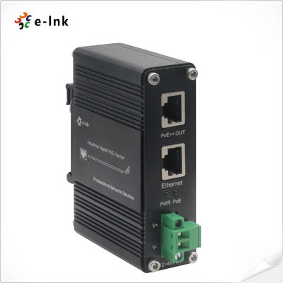 Iniezione industriale PoE++ 95W IEEE 802.3bt 12-48V DC Wide Input Gigabit Ethernet DIN Rail Mount